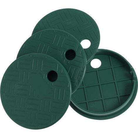 de 4 Couvercles Verts pour Bo te de Vanne D arrosage Ronde (1/5)