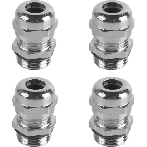Lot de 4 Presse-étoupes M16 PG9 en métal étanches et réglables pour câbles de 4 à 8 mm de diamètre, Presse-étoupes en Laiton durables (1/5)