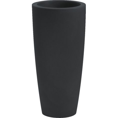Vaso tondo alto resina TALOS cm. 90 ANTRACITE