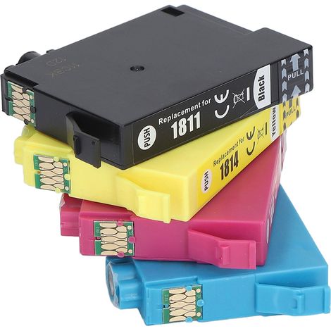 Cartouche d'encre compatible 4 pièces recharge remplacement 4 couleurs Noir Cyan Magenta Jaune pour imprimante jet d'encre XP 30 102 202 205 302 305 402 405 (1/5)