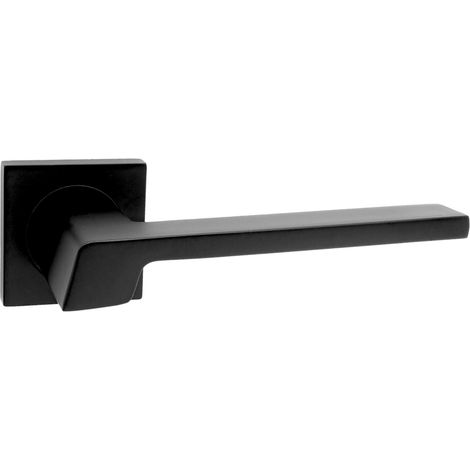 Satz Domino Cantoro-QR Türgriffe, schwarz, kurze Platten, für Standardschlüssel, BB 72 (1/5)