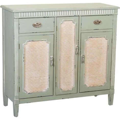 Recibidor de madera verde 95x36x88 (1/5)