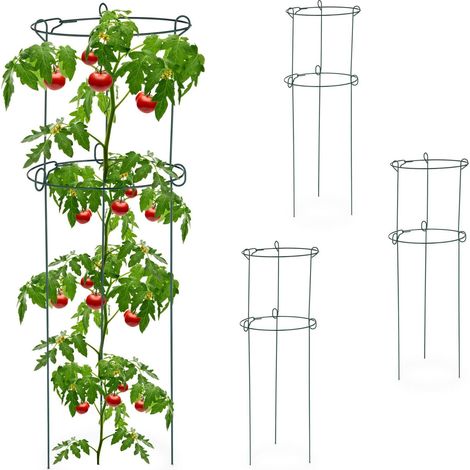 Juego de 4 anillos de cultivo para soporte de plantas