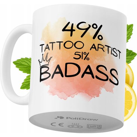 Tazza divertente e umoristica per tatuatori, ideale per caffè e tè, con grafica e testo divertenti. Perfetta per compleanni, onomastici e festività. Tazza premium per occasioni speciali, per casa, uff (1/5)