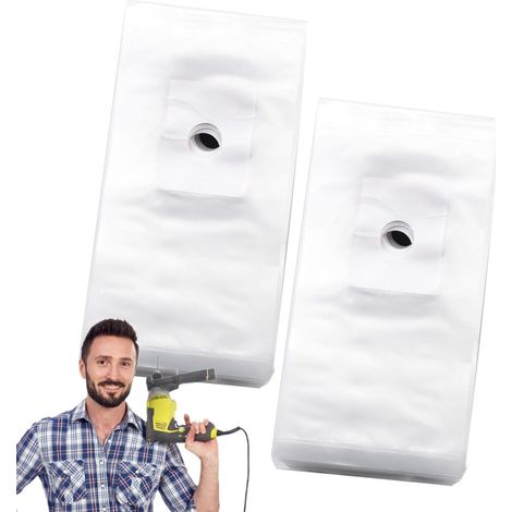 Colector de polvo para taladro – PE 100 piezas  Bolsa de drenaje para montaje en pared (1/5)