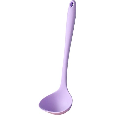 Cuillère à louche en Silicone pour accessoires de soupe, service de cuisine antiadhésif résistant à la chaleur avec poignée ergonomique, ustensiles de cuisine à domicile (1/5)
