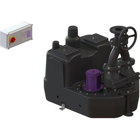 Kessel Hebeanlage Aqualift F XL 200 l Duo SPF 3000-S1, Schieber aus Guss (1/2)