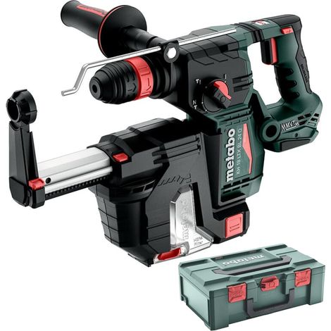 Metabo Akku-Kombihammer KH 18 LTX BL 24 Q Set ISA, incl. Staubabsaugung, Zubehör, metaBOX