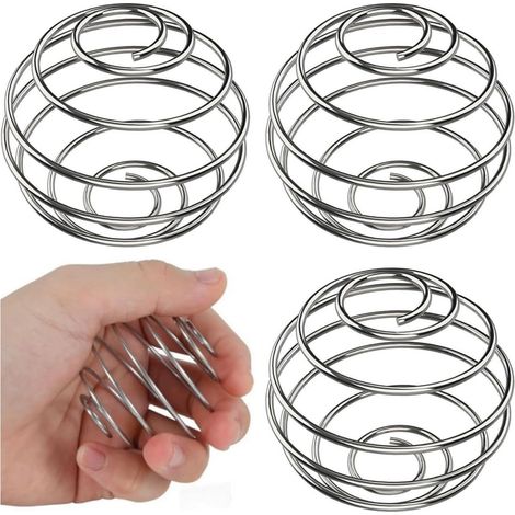 Set mit 4 Mixkugeln, 5,3 cm (2,1 Zoll), ideal für Proteinshakes, Milchshakes und Salatdressings. Hergestellt aus Edelstahl 304.