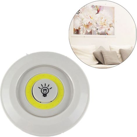 Lampe LED tactile sans fil avec télécommande COB, veilleuse décorative pour cuisine, placard, escalier, couloir, salle de bain, mini éclairage mural. (1/5)