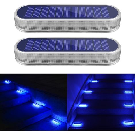 Lampe Solaire Exterieur Jardin, Lampe Solaire Exterieur, Lumière Blanche 5700K LED Spot Solaire Exterieur Avec Auto On/Off Lampadaire Exterieur IP68 Etanche Solaire Luminaire Exterieur, 4 pcs (1/5)
