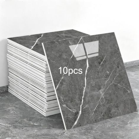 10 láminas de papel pintado autoadhesivo que imitan azulejos de cerámica (efecto cerámico, dimensiones: 30 x 30 x 0,8 cm) (1/5)