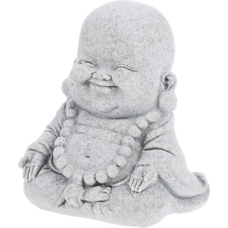 Statue de Bouddha mignonne pour aquarium, en grès décoratif, ornement pour aquarium. (1/5)