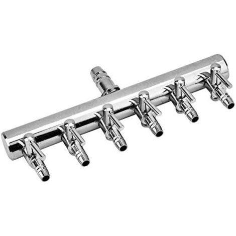 Distributeur de flux d'air pour aquarium, vanne de contrôle d'air pour aquarium, distributeur d'oxygène pour aquarium en acier inoxydable, accessoires de pompe à air pour aquarium (1/5)