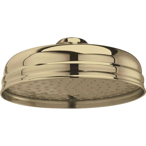 Hudson Reed Apron Fixed Shower Head 200mm Diameter - Brushed Brass (1/2)