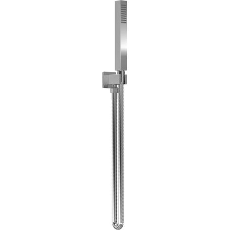 Square Outlet Elbow, Parking Bracket & Shower Handset - Chrome
