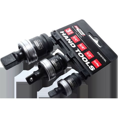 Llaves y dados awtools universal joint set acero Cr-Mo 3 tamaños (1/2)