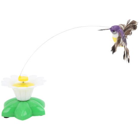 QORVA-Jouet électrique pour chat oiseau volant – Mouvement réaliste – Stimule l'exercice et réduit l'anxiété – Compatible avec batterie AAA