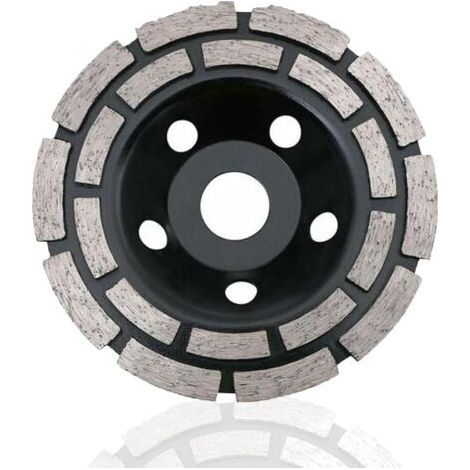 Disque Diamant, Diamant à Meuler Béton 230 x 22,2 mm Double Rangée, Meule Diamantée Universelle pour Poncer Béton, Pierre, Granit Chape, Maçonnerie, Usage Universel