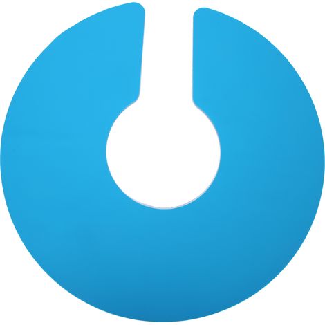 Cape de coiffure imperméable en silicone pour salon - Taille unique ronde bleue (1/5)