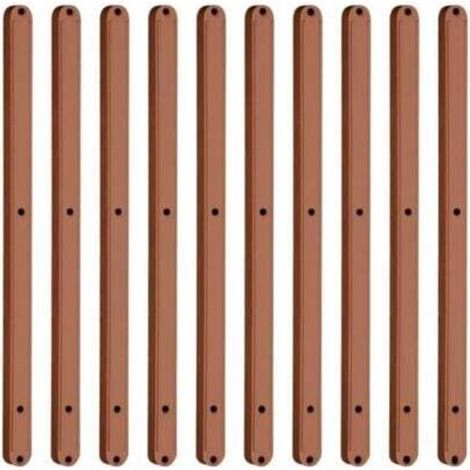 [JAMAIS UTILISÉ] Lot de 5 paires de glissières de tiroir en plastique pour tiroir - 298 mm - Marron (1/4)