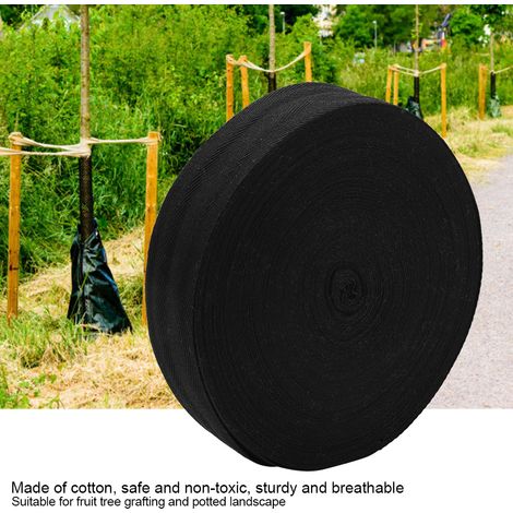Ruban adhésif pour ligaturer les arbres en coton, bande de fixation, outil de jardinage pour greffage de bonsaïs (4 cm, noir) (1/5)