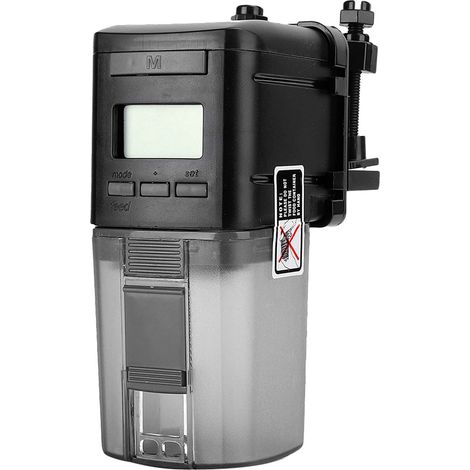 Mangeoire automatique pour poissons, distributeur de nourriture pour aquarium avec écran LCD et minuterie, mangeoires automatiques pour poissons à pil (1/5)