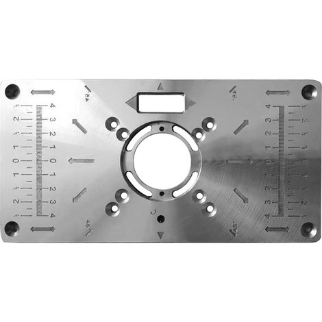 Decdeal Table de routeur multifonctionnelle, plaque d'insertion, bancs de travail du bois, modèles de coupe-bois en aluminium, Machine à graver avec 4 anneaux, outils
