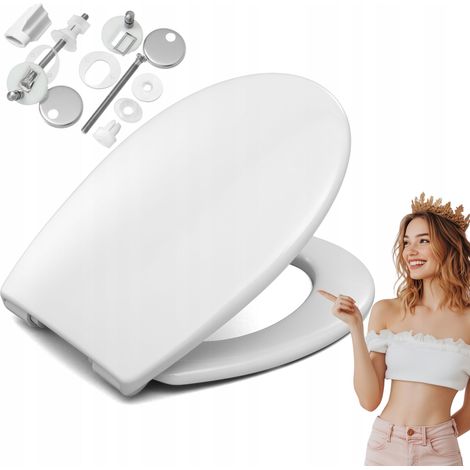 Hamberger  Lunette WC Duravit Duraplus - Blanche - Antibactérienne - Abattant à frein de chute - Facile à nettoyer