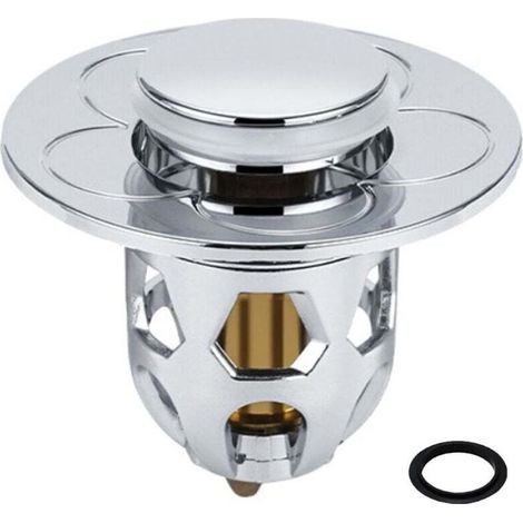 Bouchon d'évier en acier inoxydable Pop Up évier bouchon universel bouchon de vidange pour comptoir lavabo bouchon de bain