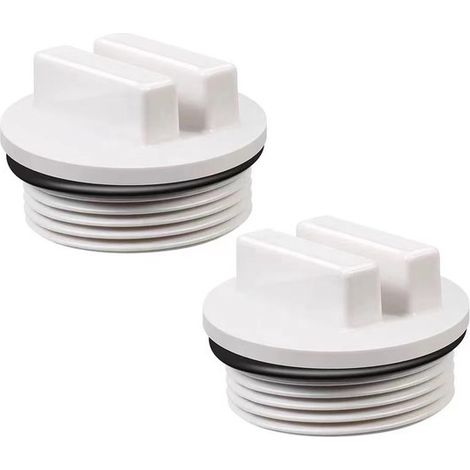 Bouchon de vidange pour filtre de piscine de 1,5 pouce - Lot de 2 - Bouchons d'hiver pour buse de piscine - Avec joint Ring - Pour éviter les fuites et les débordements (1/5)