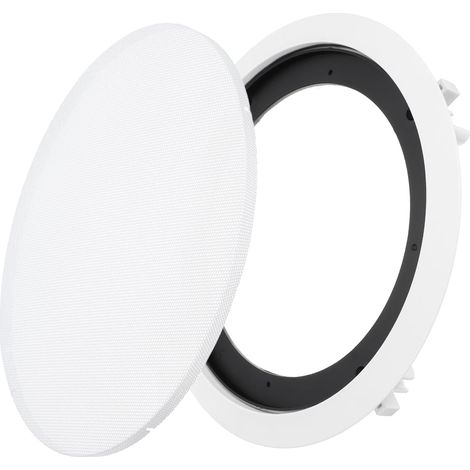 Grille Et Base De Haut-Parleur Encastré 8 Pouces Blanc Pour Plafond Et Mur, Grilles Magnétiques Anti-Poussière Pour Système Audio, Rond Métallique (1/5)