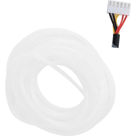 Gaine spiralée ignifugée pour câbles, blanche, diamètre 8 mm, pour atelier (1/5)