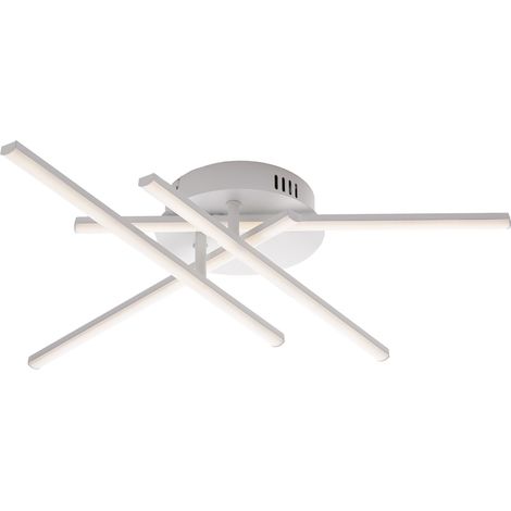 Plafoniera in metallo e alluminio laccato bianco con led integrato (1/3)