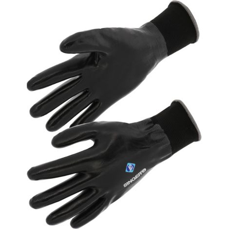 Gant nitrile tout enduit Support polyester- SINGER - NYM157NB  T7