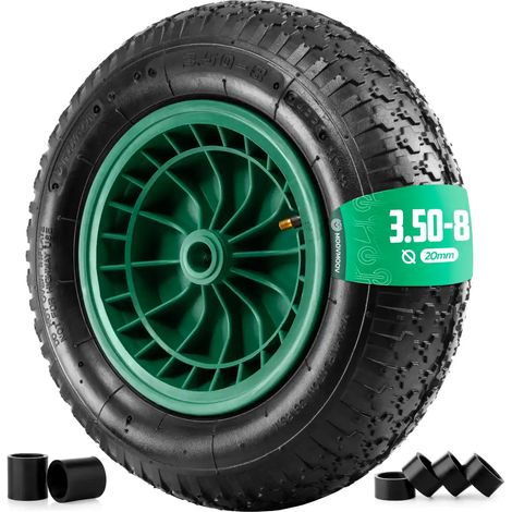 Roue Gonflable 3.50-8 Jante PVC Alésage 20mm