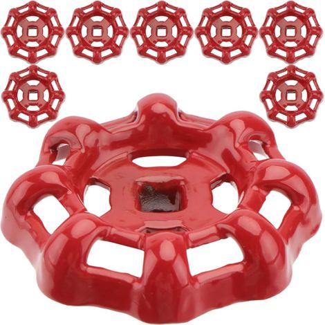 Poignée pour Vanne en Fonte Rouge, Lot de 8 Pièces (1/5)