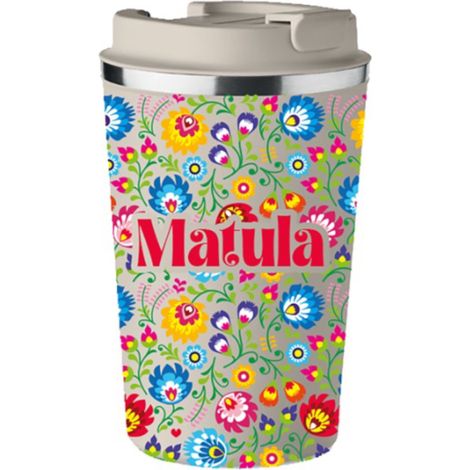 Premium Thermobecher Beige MATULA Geschenk für Mama Muttertag KT177b (1/5)