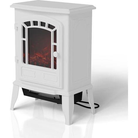 Caminetto elettrico 2000W con effetto fiamma Bianco Caminetto elettrico per un soggiorno riscaldato (1/2)