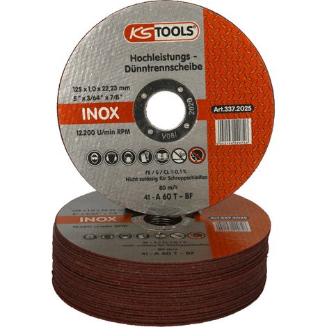 KS Tools Hochleistungs-Dünntrennscheibe, Ø 125mm, 1mm 25 Stk (1/4)