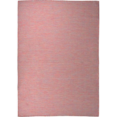 Tapis extérieur Tapis à tissage plat  Tapis de salon 160x230 cm Rouge 71046 (1/5)