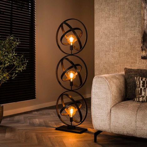 Lampadaire design en métal avec anneaux MARS (1/4)