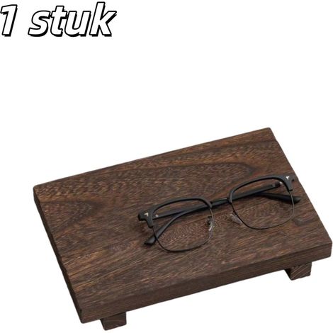 Étagère carrée en bois 23 x 15 x 3,8 cm pour rangement et organisation du bureau de la chambre et de la maison couleur marron (1/5)
