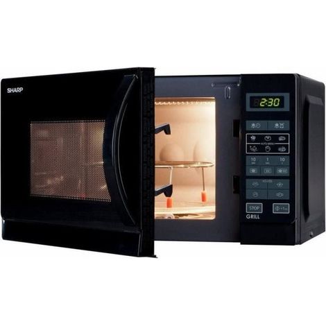 Sharp – Micro-ondes grill 25 L 900 W – Écran tactile – Noir – Pour comptoir – Technologie de cuisson rapide