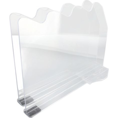 Séparateur d'étagère 2pcs Transparent Plastique Réglable Antidérapant Organisateur Rangement Armoire Cuisine Bureau (1/5)