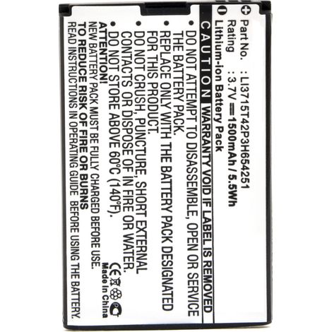 NX - Batterie téléphone, smartphone, GSM pour Vodafone 3.7V 1200mAh - LI3715T42P3H654251 (1/3)