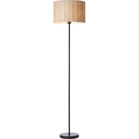 Endon Longshore Lampada da terra con base e paralume, alghe naturali, nero opaco (1/5)