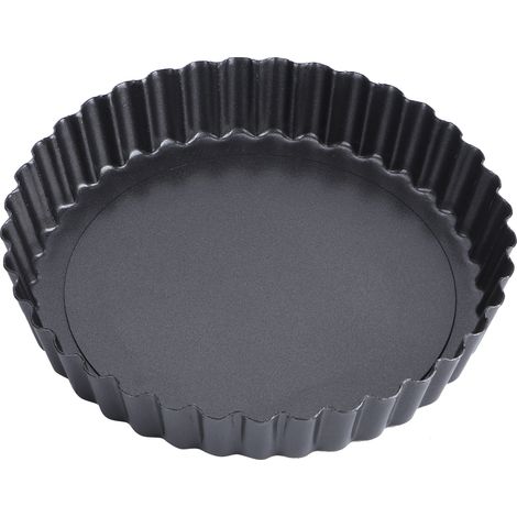 Moule à tarte, pizza et gâteau rond antiadhésif en acier au carbone avec fond amovible (9 pouces) (1/5)