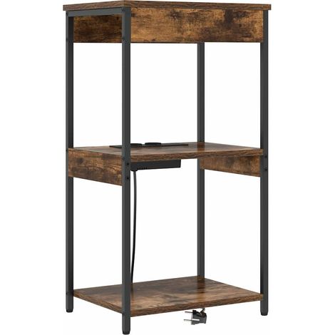 Maison Exclusive - Armario de Noche Roble ahumado 41 x 31 x 76 cm (1/5)