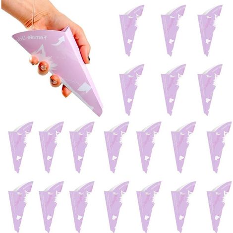 20 Pièces Urinoir pour Femme Pliable Urinoir Jetable pour Femme Entonnoir de Pipi Debout Urinoir Portable pour Femme Urinoir en Entonnoir pour Les Déplacements, Le Camping, Les Voyages (1/5)